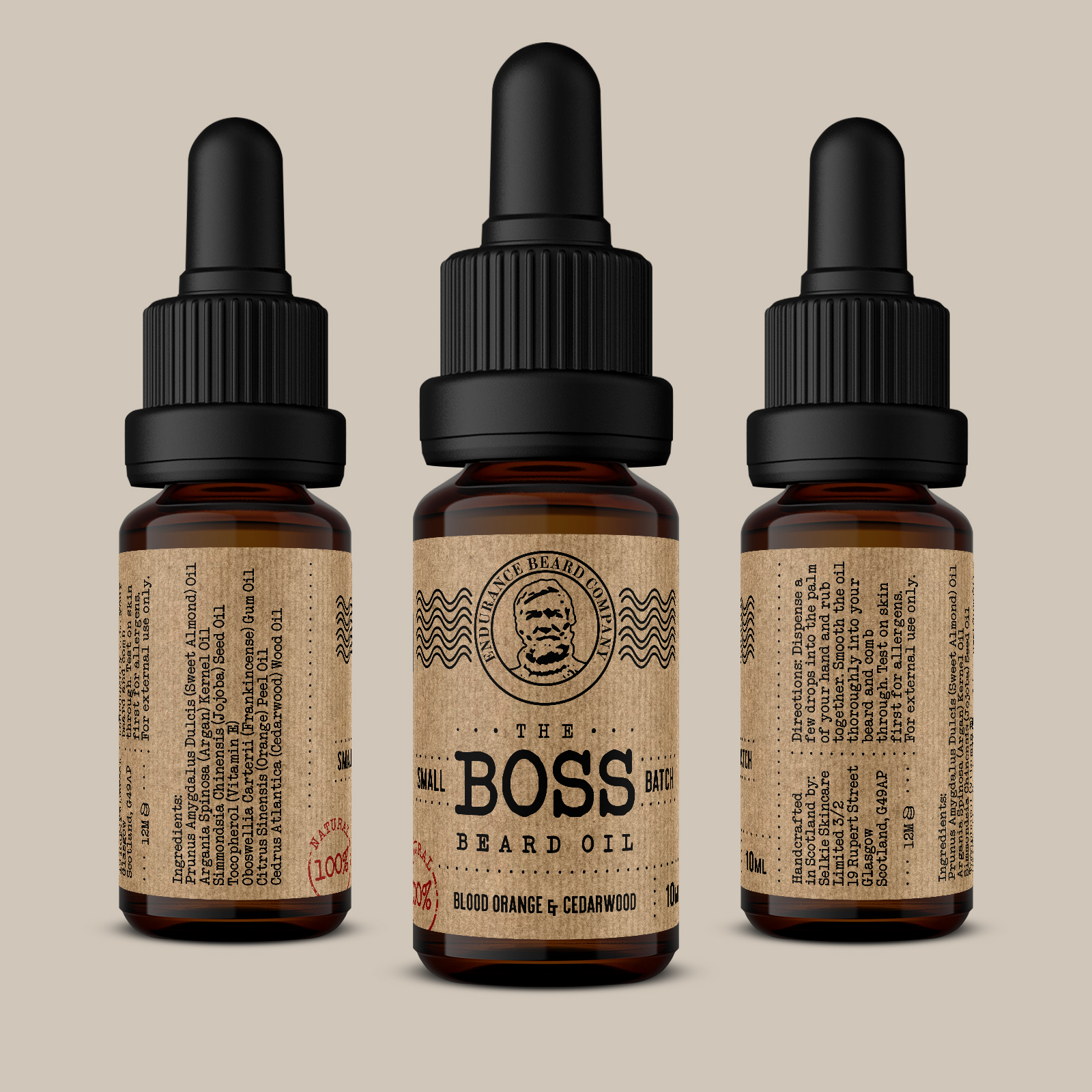 Beard Oil Box Packaging