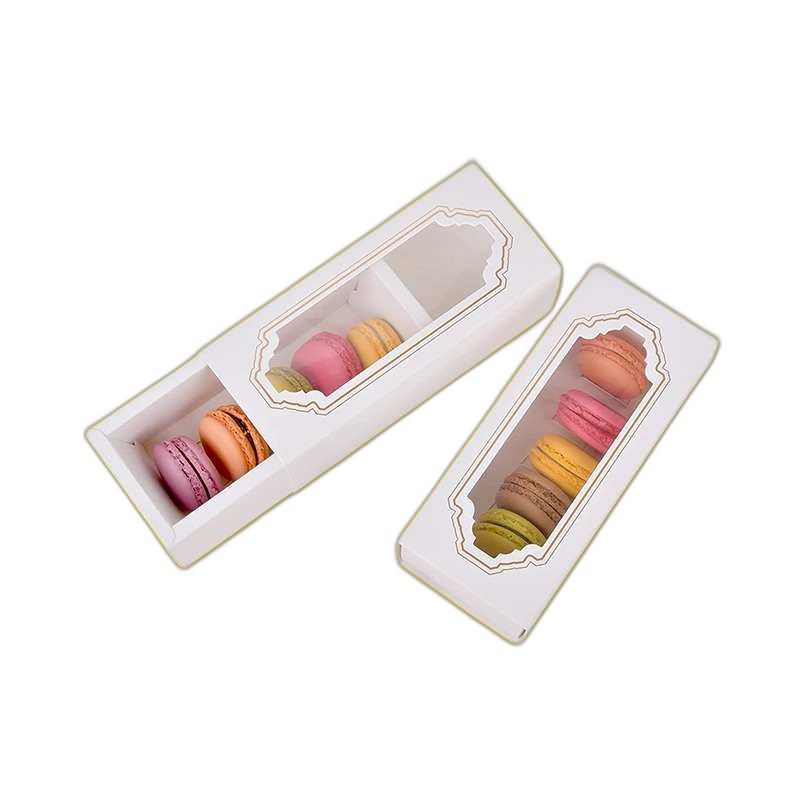 Custom Macaron Boxes with PVC Window